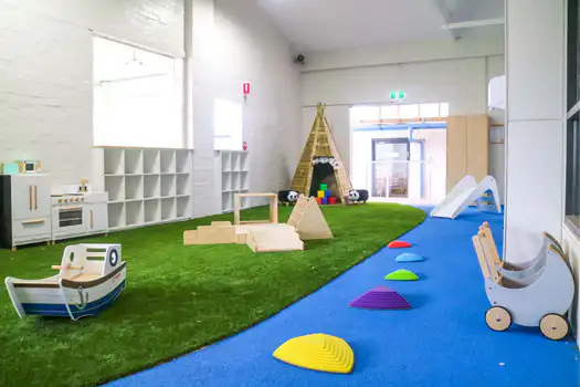Outdoor sensory play area at Belmore Montessori Academy