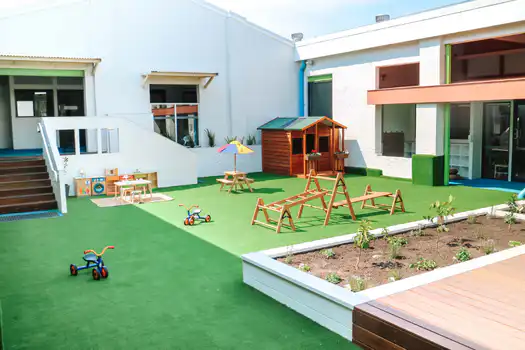 Outdoor play area at Belmore Montessori Academy childcare