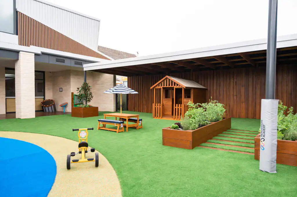 Outdoor learning space at Bossley Park Childcare