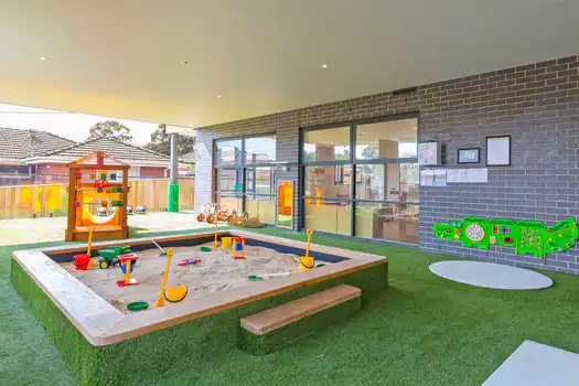 Sandpit play area at Forest Hill Montessori Academy