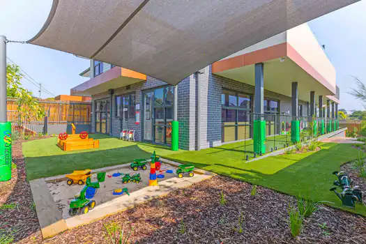 Nature-inspired play area at Forest Hill Montessori Academy