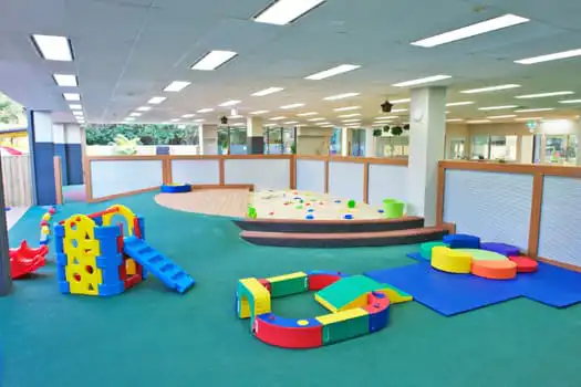 Indoor gross motor play space at Macquarie Park Montessori Academy childcare