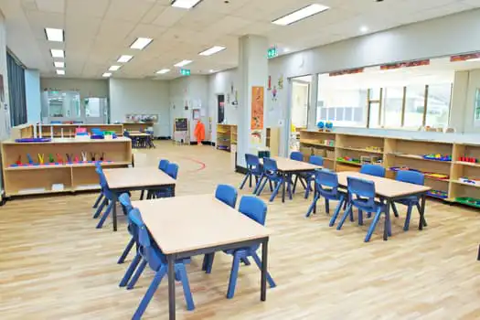 Macquarie Park childcare preschool classroom with Montessori learning materials