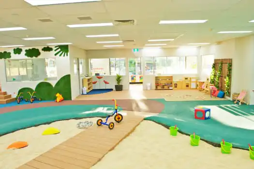 Indoor sandpit and play space at Macquarie Park Montessori Academy childcare