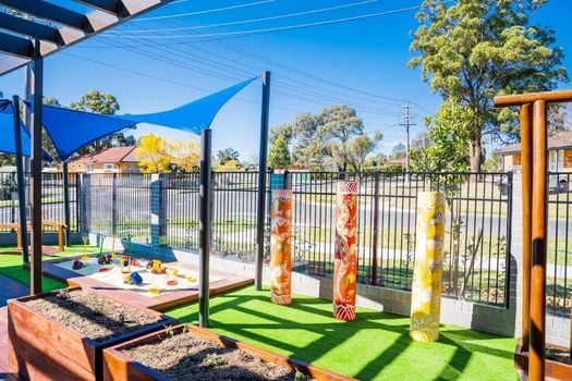 Narellan Central Montessori Academy Childcare Centre and Preschool Outdoor Playground with totem poles