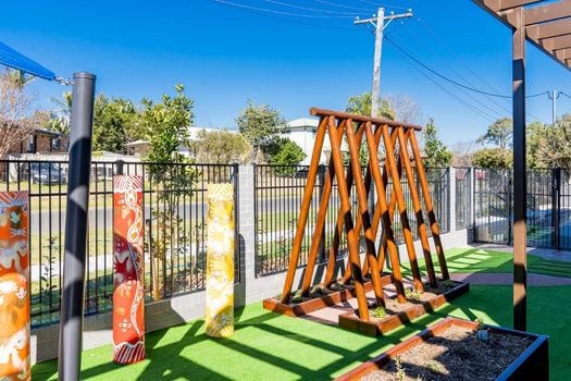 Narellan Central Montessori Academy Childcare Centre and Preschool Outdoor Playground with teepee