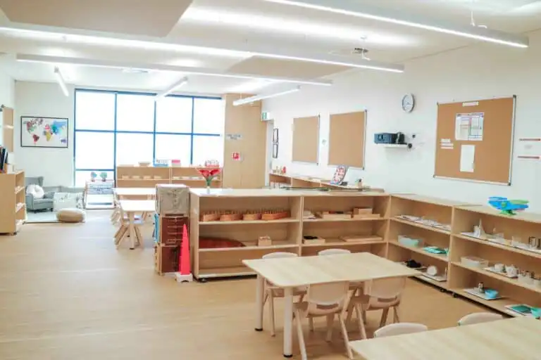 Montessori preschool classroom at East Maitland Montessori Academy