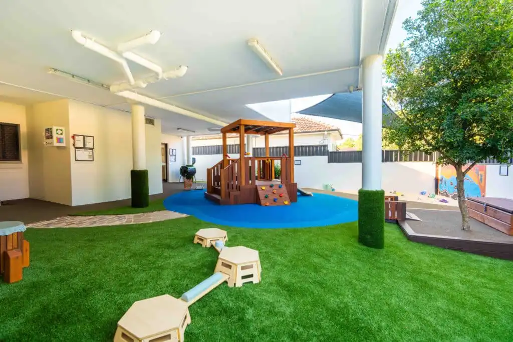 Outdoor play environment at Riverwood Montessori Academy