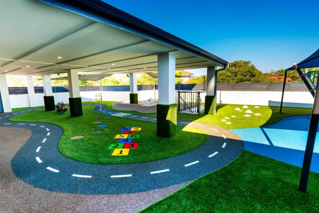 Outdoor learning space at Riverwood Montessori Academy