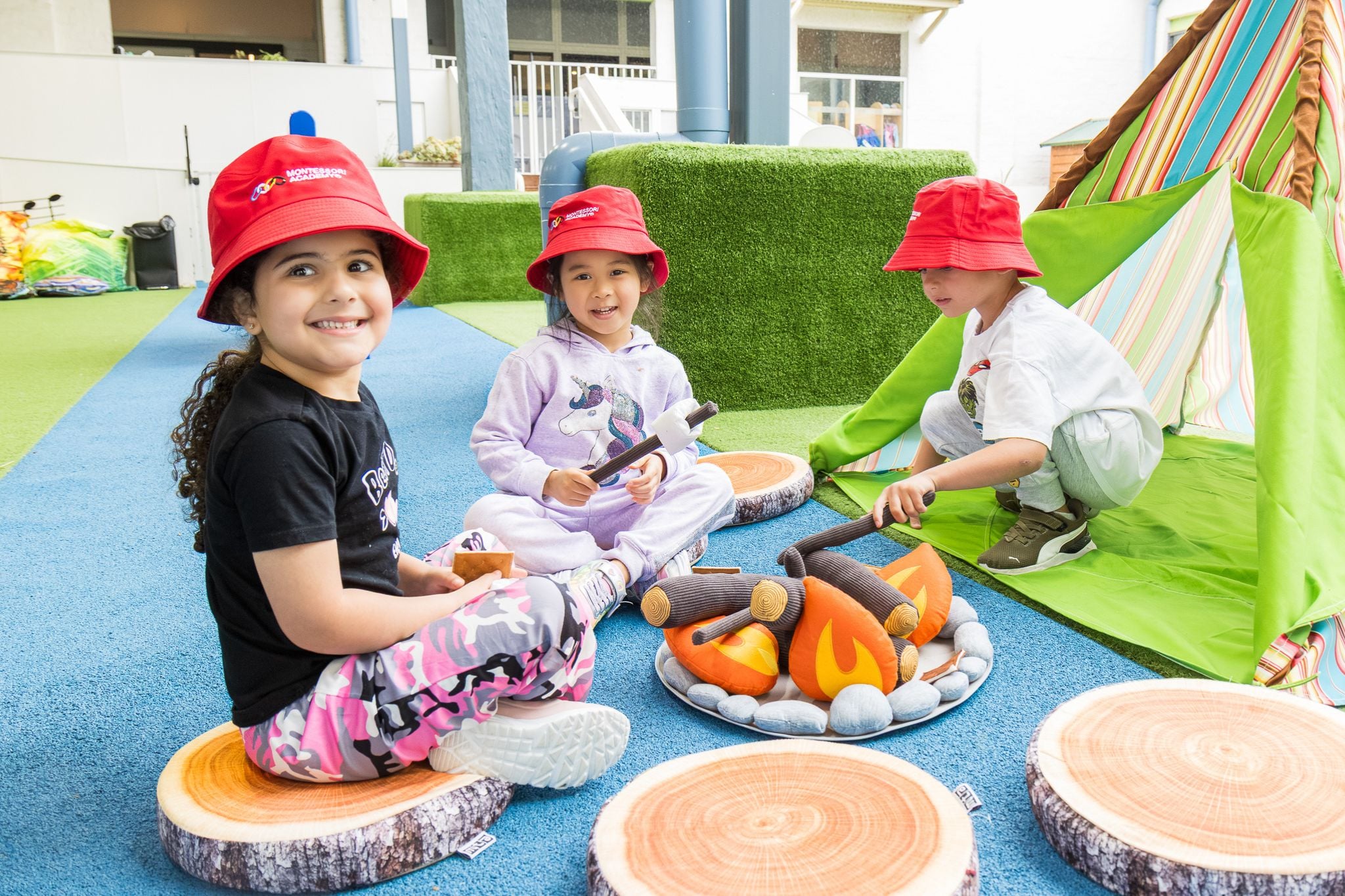 Children enjoying the afternoon routine at Montessori Academy