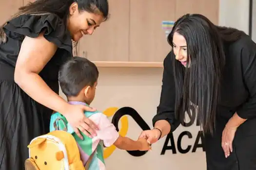 Children arriving at Hurstville childcare centre