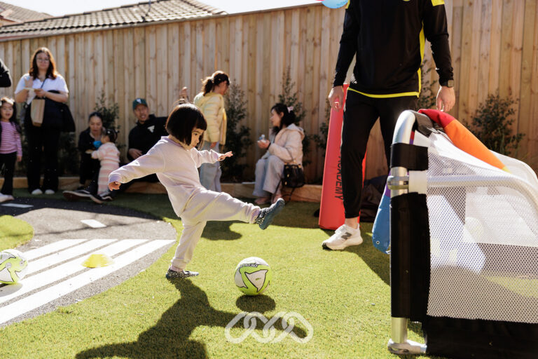 Children enjoying soccer with IFA Sports at Mount Pritchard Montessori Academy.