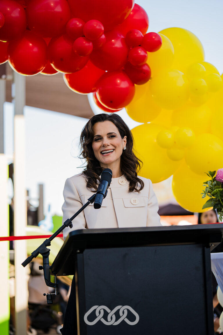 Colette Assaf speaking at Blacktown Montessori Academy opening