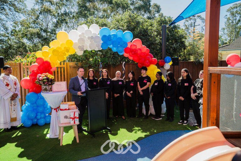 The Hon Alex Hawke MP speaking at the Northmead Montessori Academy Grand Opening.