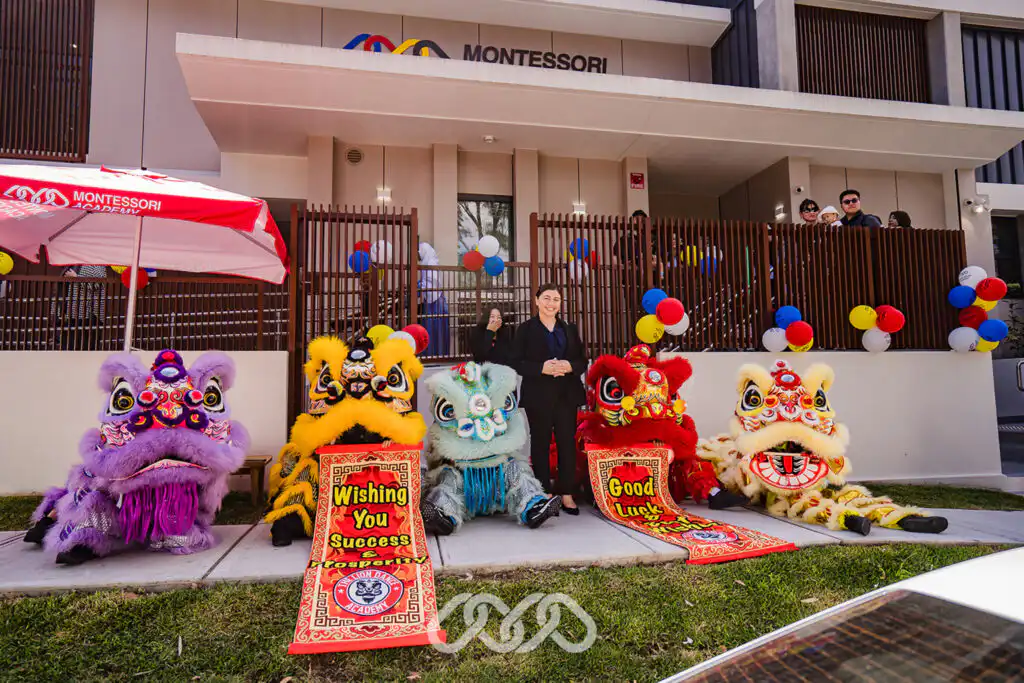 Lion dancers at Bankstown North Montessori Academy