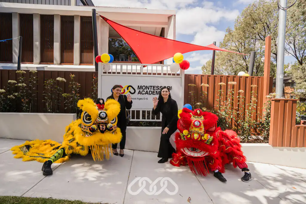 Lion dancers at Bankstown North Montessori Academy Grand Opening