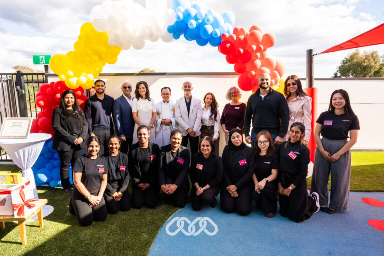 Special guests and Montessori Academy representatives celebrating the Heidelberg West Montessori Academy Grand Opening.